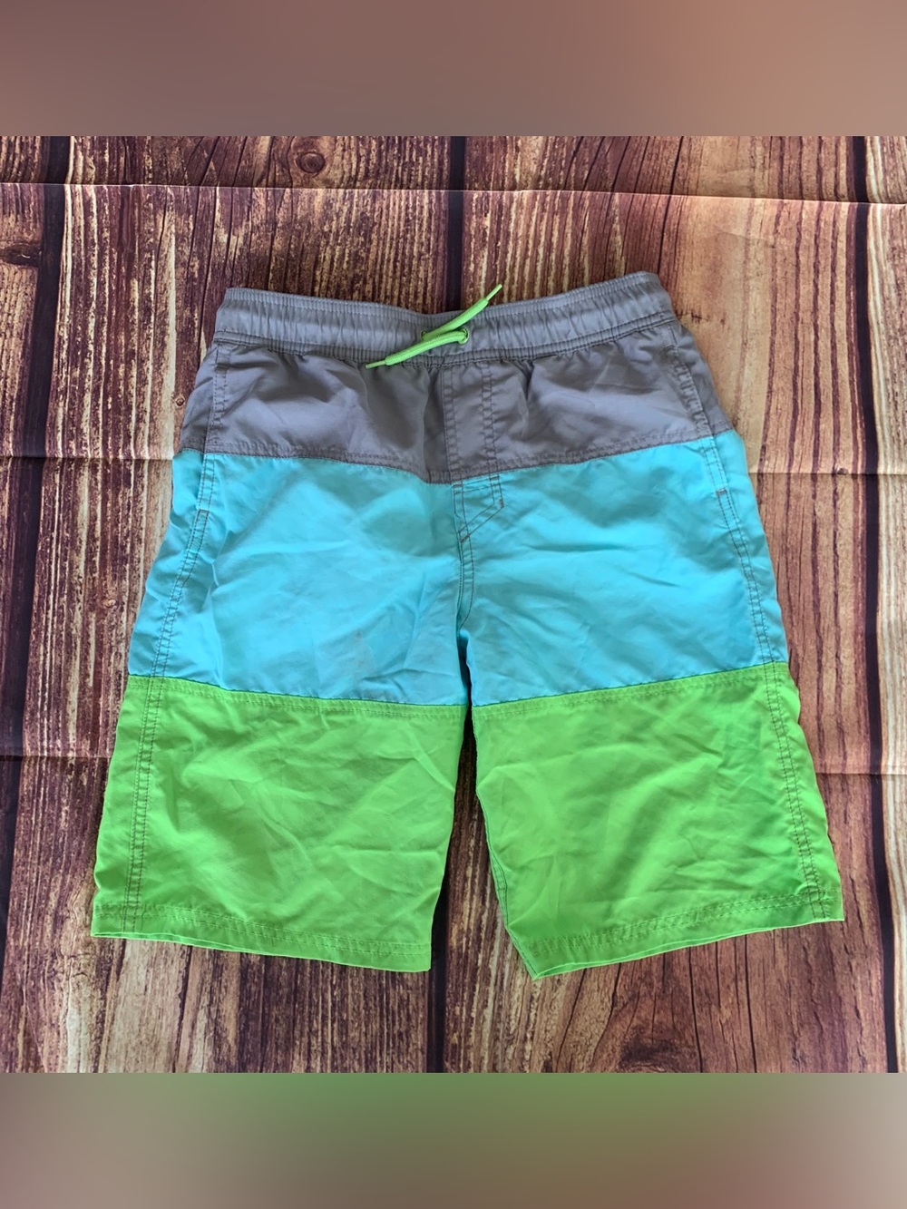 Cat & Jack Boy's Elastic Waist Mesh Lined Multicolor Swimming Shorts Size: XL 16
